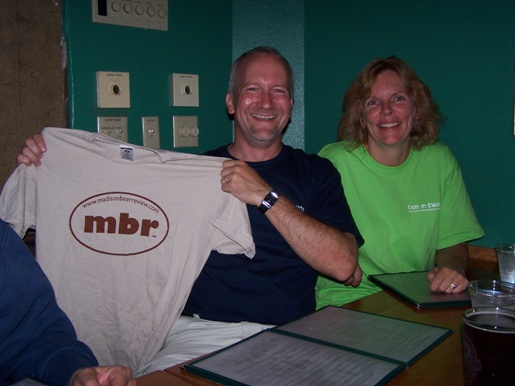 Steve and Lori with a gift from Madison Beer Review
