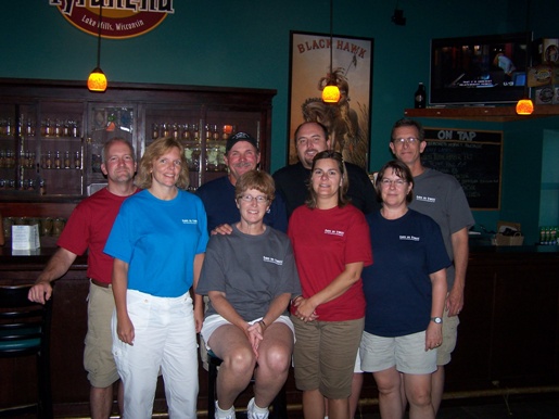 The Group at the tap room at Tyranena Brewing in Lake Mills WI